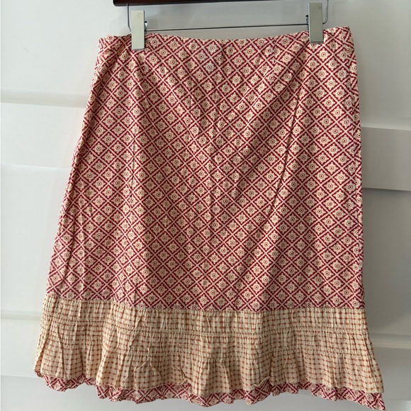 American Eagle Outfitters Red and Cream A-Line Skirt - Picture 2 of 4